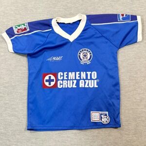 Mart Sport Cruz Azul Jersey Youth S Blue 1994-2000 Mauro 8 Pepsi Retro‎ Kit